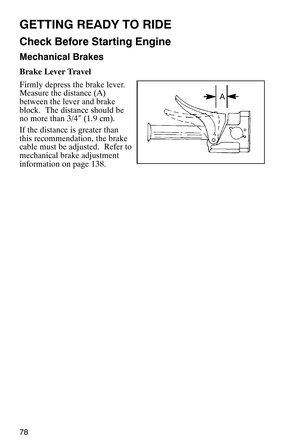 Getting ready to ride, Check before starting engine | Polaris 2003 Universal Snowmobiles User Manual | Page 80 / 189