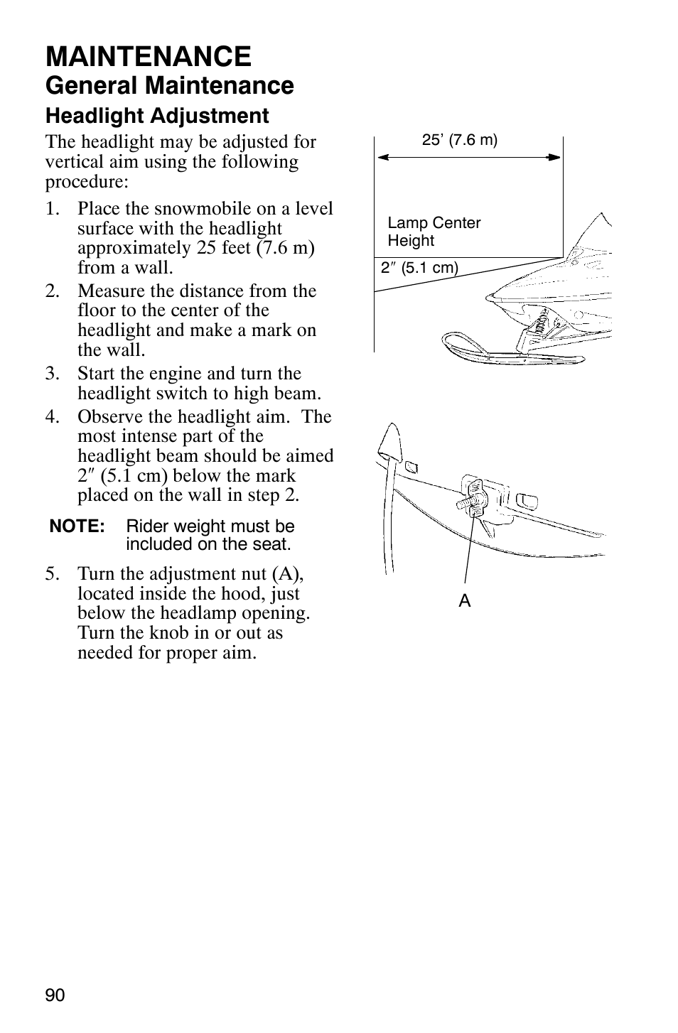 Maintenance, General maintenance | Polaris 2005 RMK User Manual | Page 93 / 130