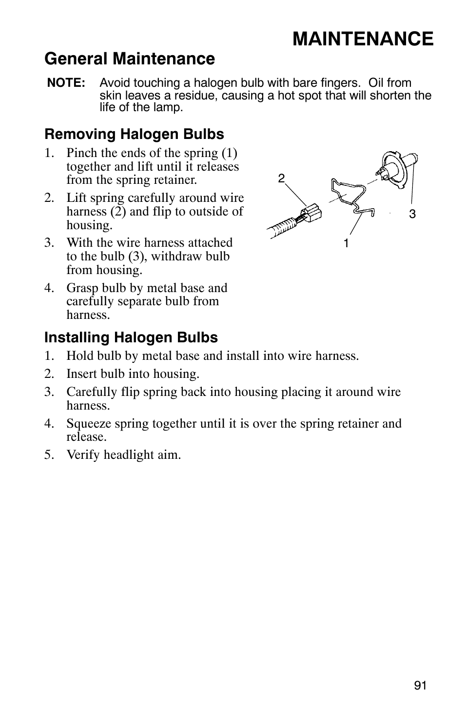 Maintenance, General maintenance | Polaris 2005 RMK User Manual | Page 94 / 130