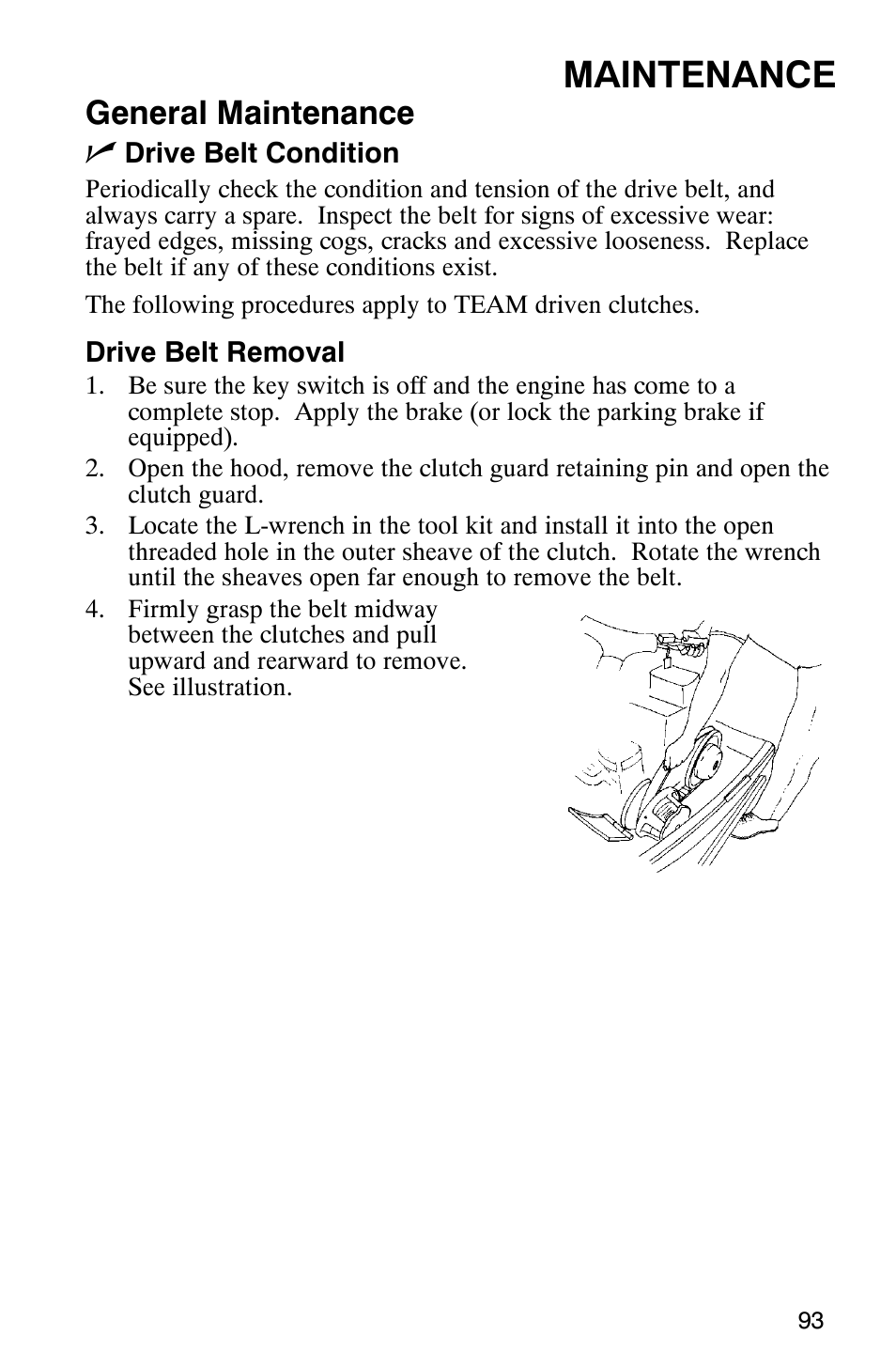 Maintenance, General maintenance n | Polaris 2005 RMK User Manual | Page 96 / 130