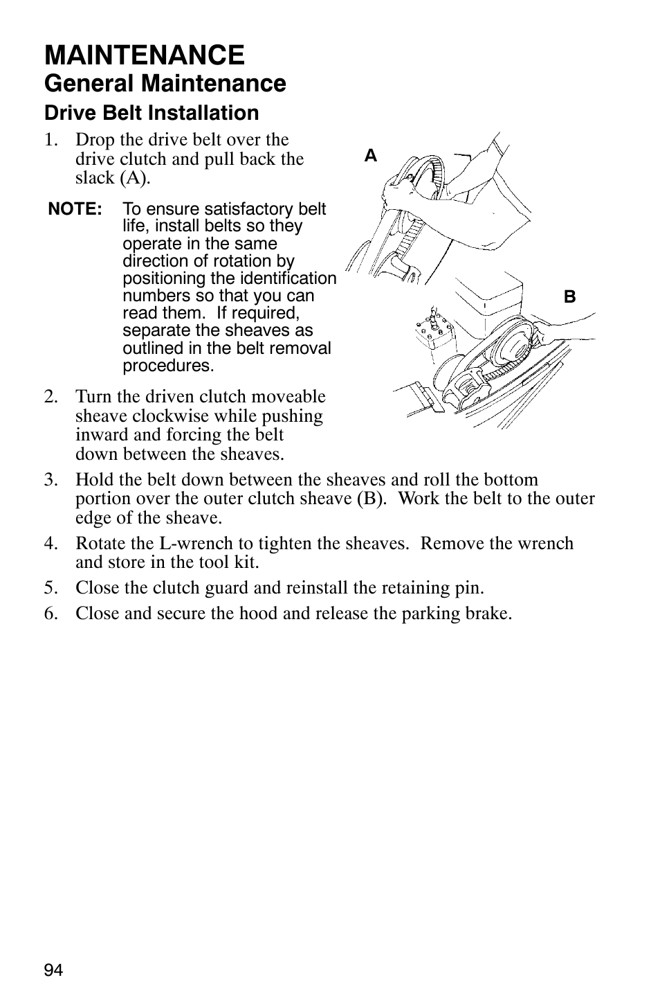 Maintenance, General maintenance | Polaris 2005 RMK User Manual | Page 97 / 130