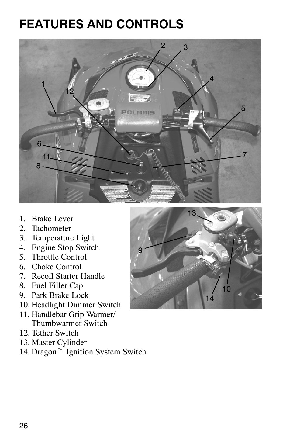 Features and controls | Polaris 2005 440 IQ User Manual | Page 29 / 122