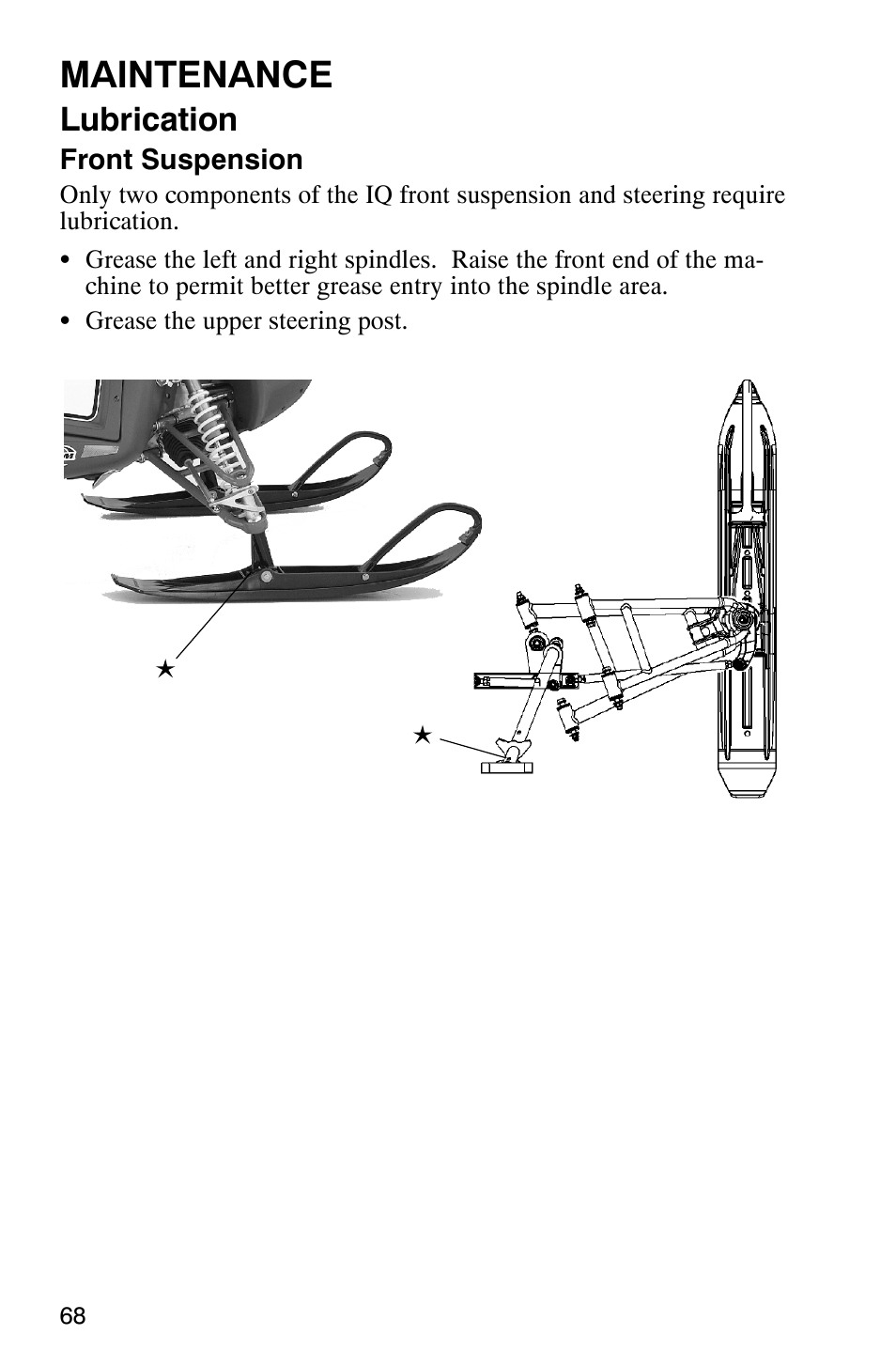 Maintenance, Lubrication | Polaris 2005 440 IQ User Manual | Page 71 / 122