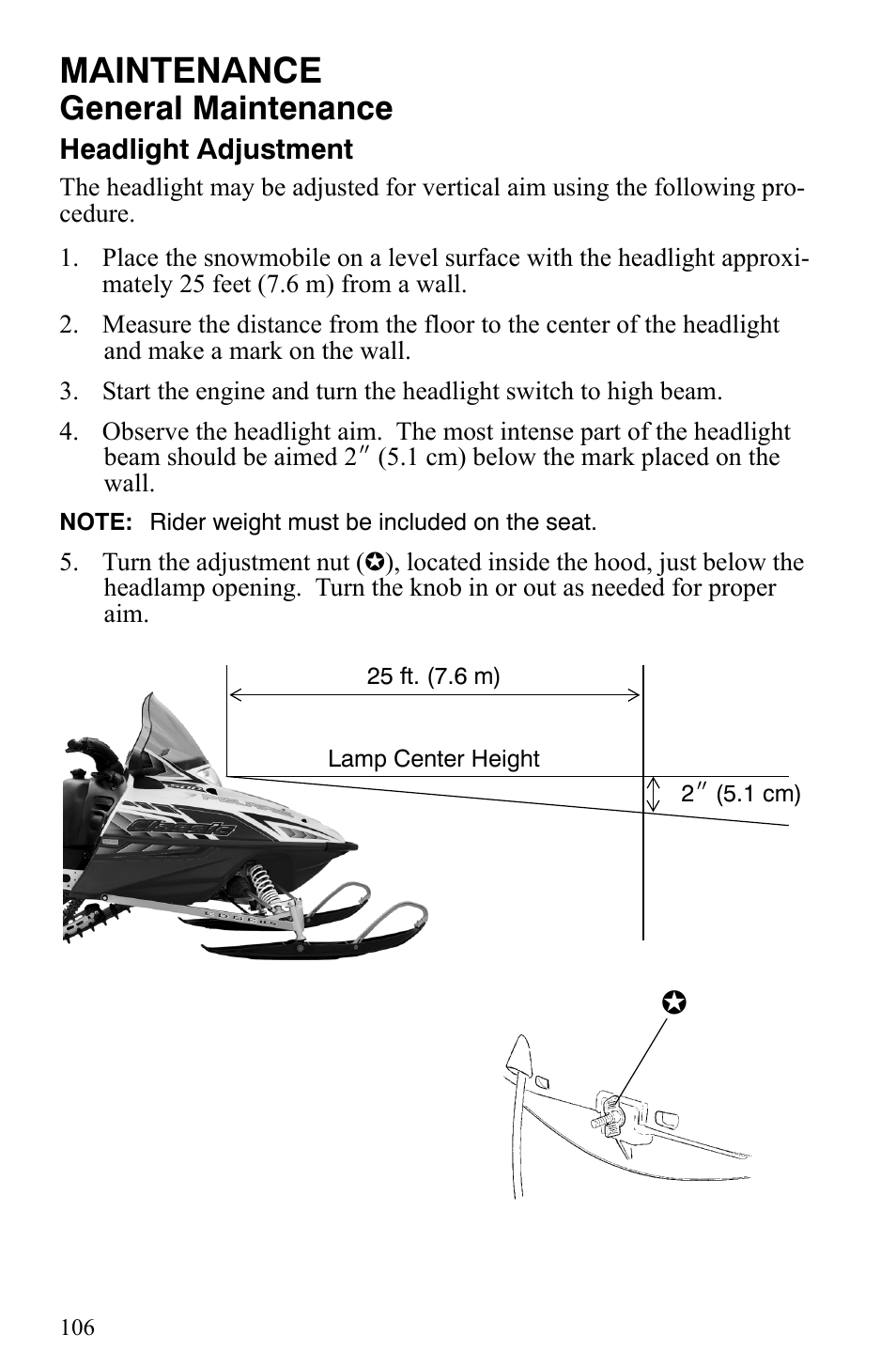 Maintenance, General maintenance | Polaris 2006 Edge Snowmobiles with 121 Track User Manual | Page 109 / 157