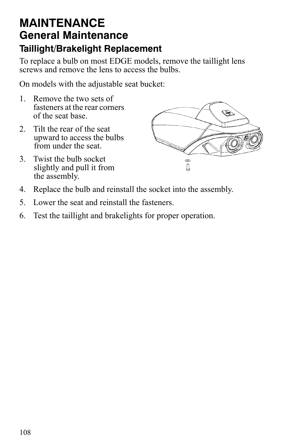 Maintenance, General maintenance | Polaris 2006 Edge Snowmobiles with 121 Track User Manual | Page 111 / 157