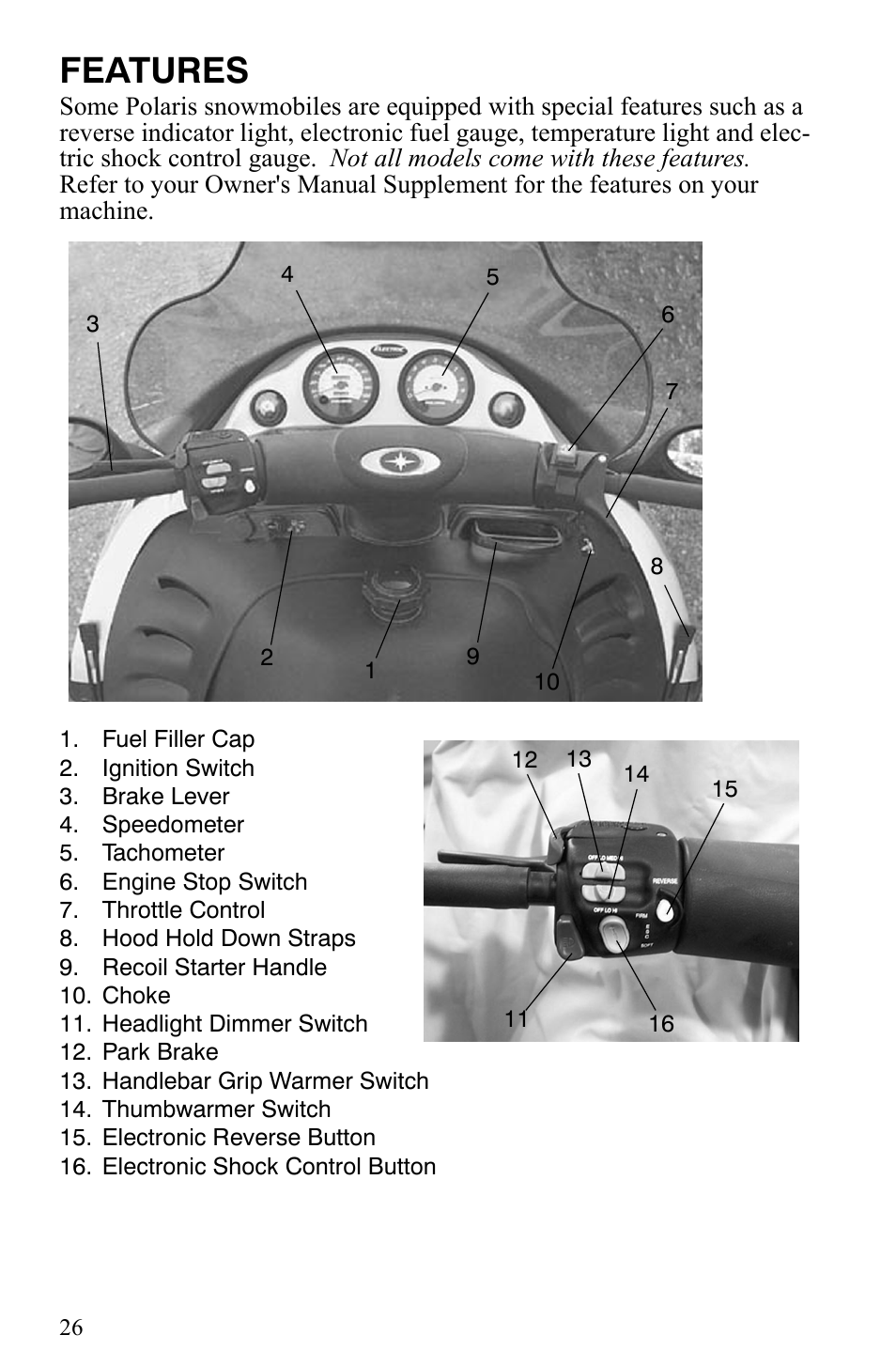 Features | Polaris 2006 Edge Snowmobiles with 121 Track User Manual | Page 29 / 157