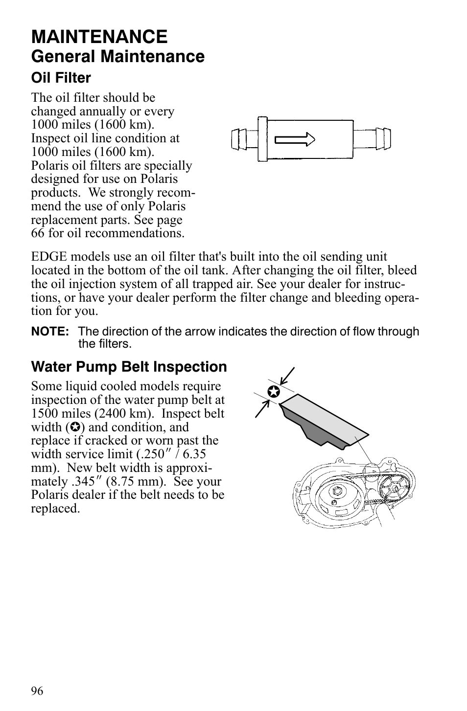 Maintenance, General maintenance | Polaris 2006 Edge Snowmobiles with 121 Track User Manual | Page 99 / 157