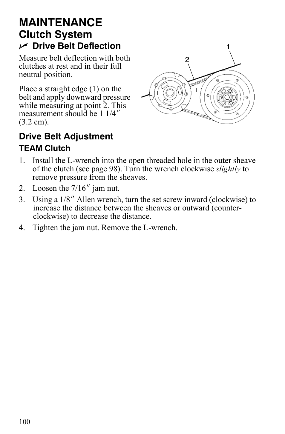 Maintenance, Clutch system | Polaris 2007 Dragon User Manual | Page 103 / 137