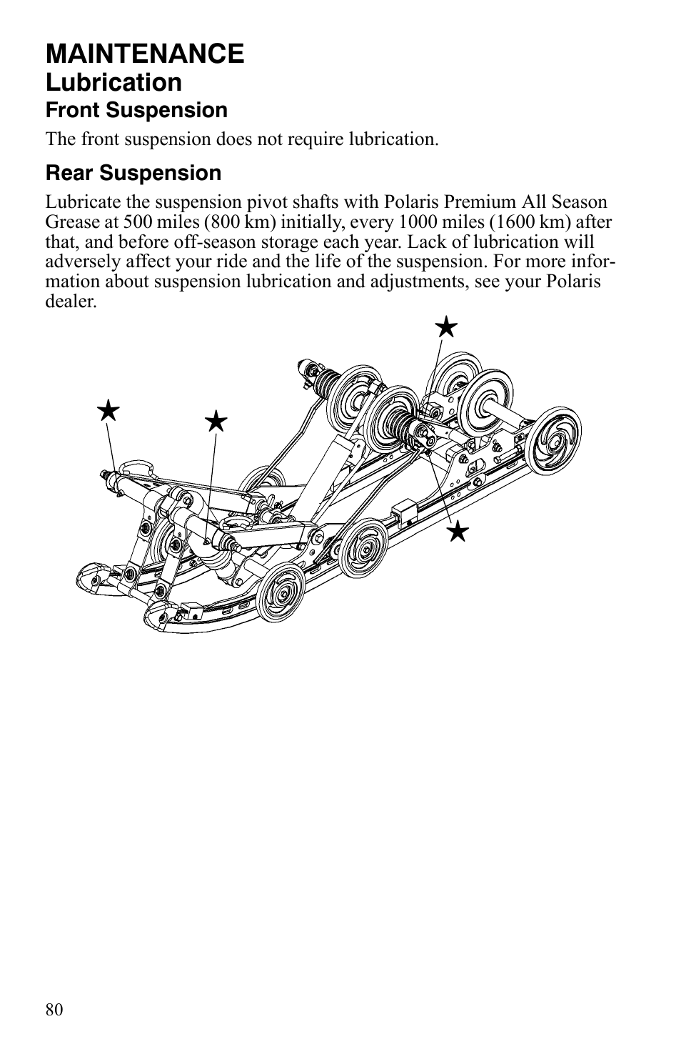 Maintenance | Polaris 2007 Dragon User Manual | Page 83 / 137