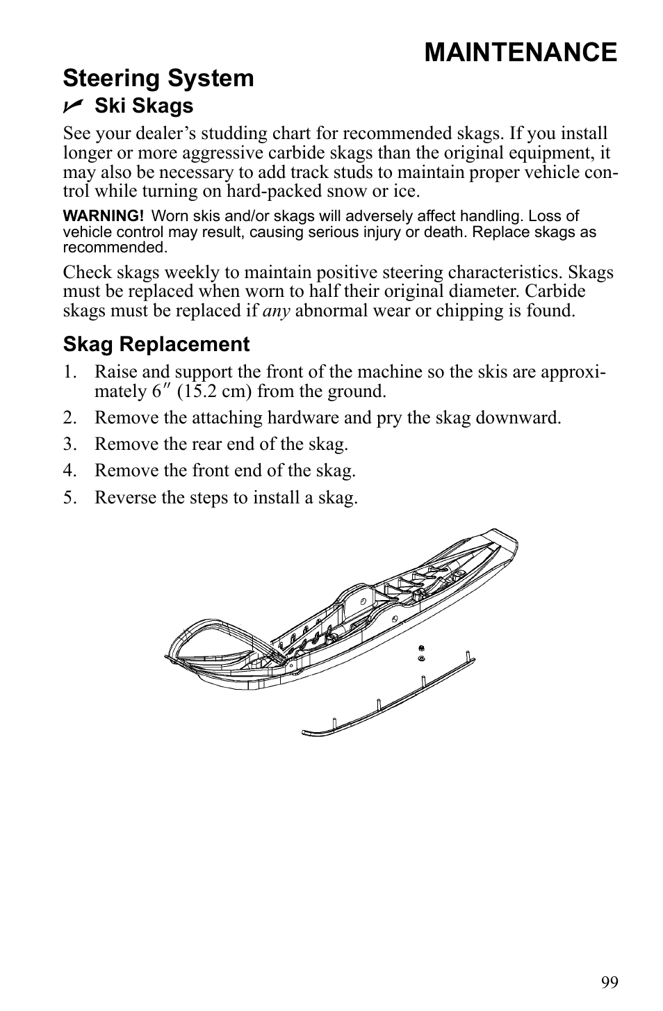 Maintenance, Steering system | Polaris 2010 Trail RMK User Manual | Page 102 / 133