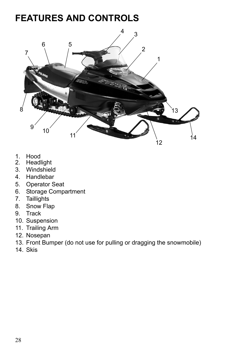 Features and controls | Polaris 2010 Trail RMK User Manual | Page 31 / 133