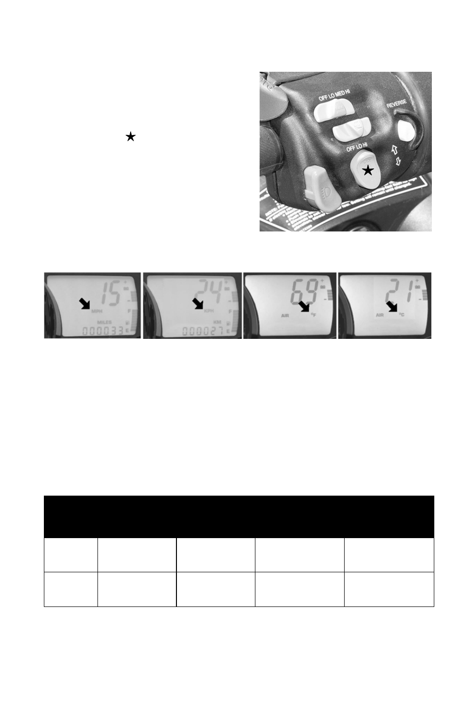 Features, Instrumentation, Mfd settings | Polaris 2011 600 IQ Shift User Manual | Page 35 / 142