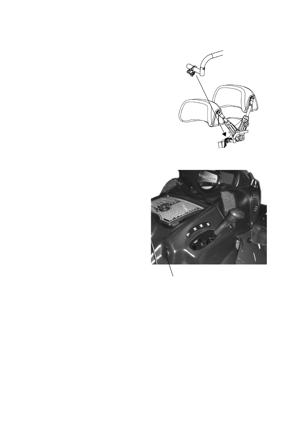 Passenger grab handle, Volt dc outlet, Features | Polaris 2011 Widetrak IQ User Manual | Page 37 / 160