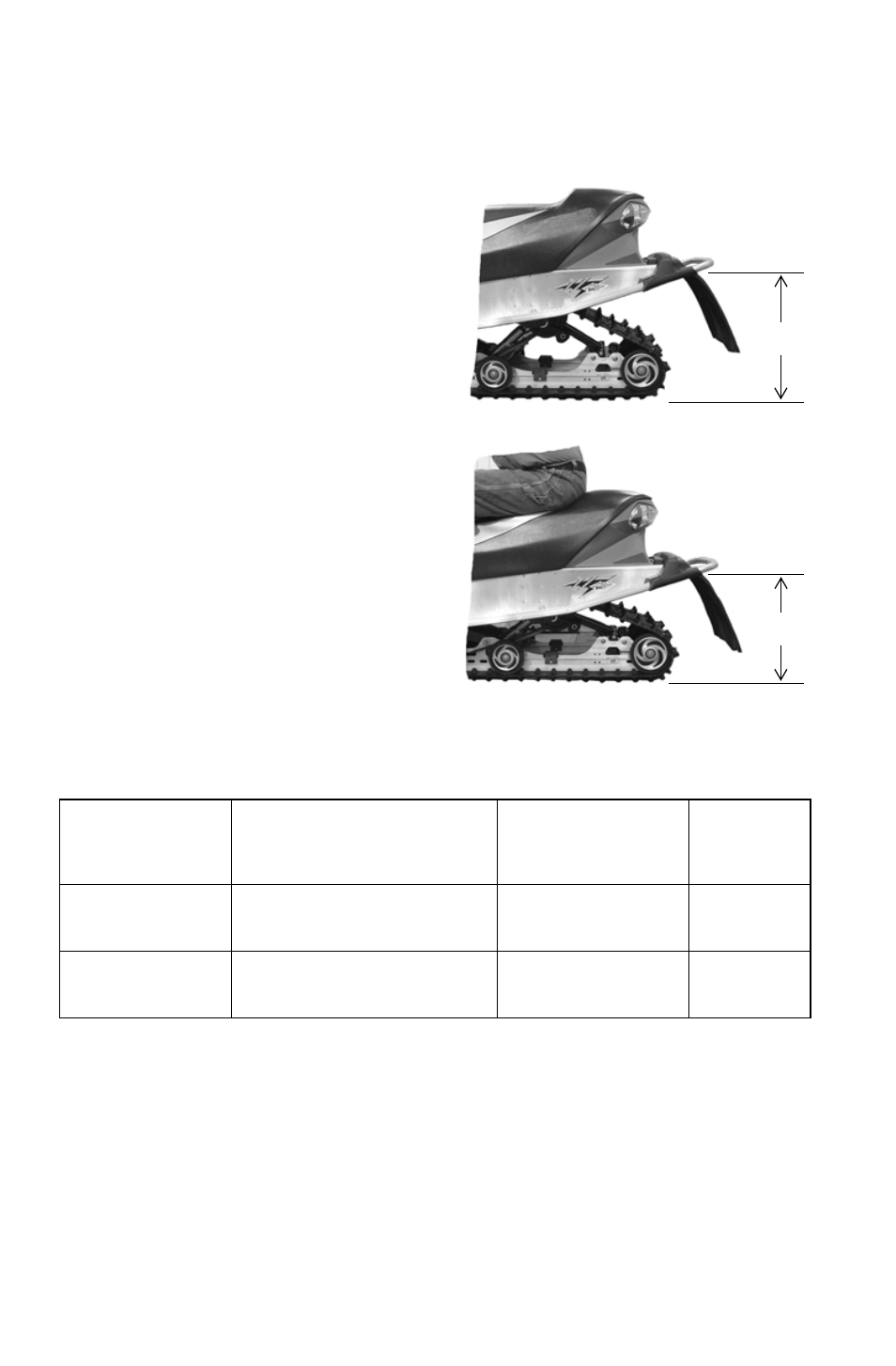 Iq rear suspension adjustments, The perfect fit, Rear suspension adjustments | Initial spring preload setting (sag method) | Polaris 2011 550 IQ Shift User Manual | Page 36 / 124
