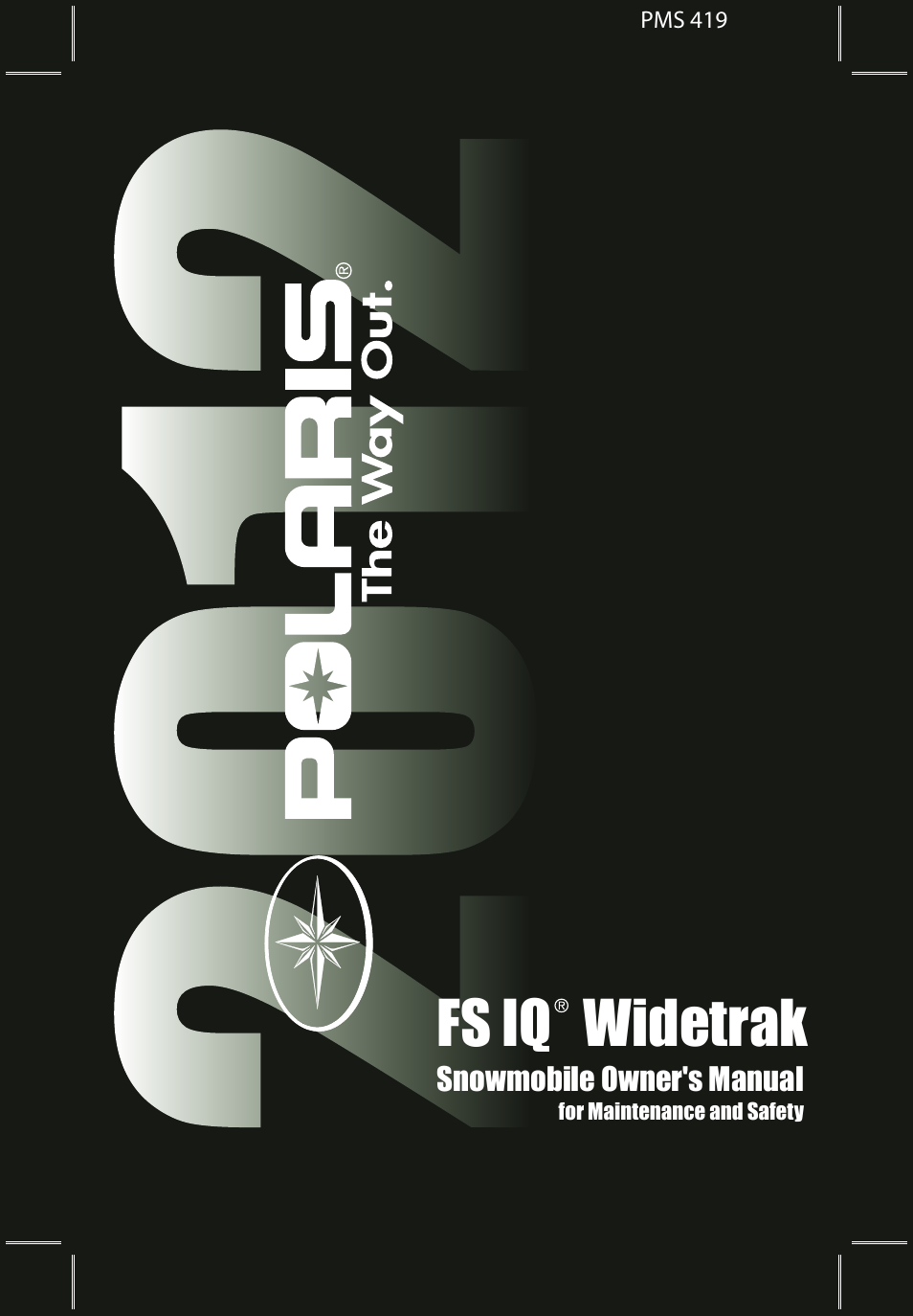 Polaris 2012 FS IQ WideTrak User Manual | 160 pages