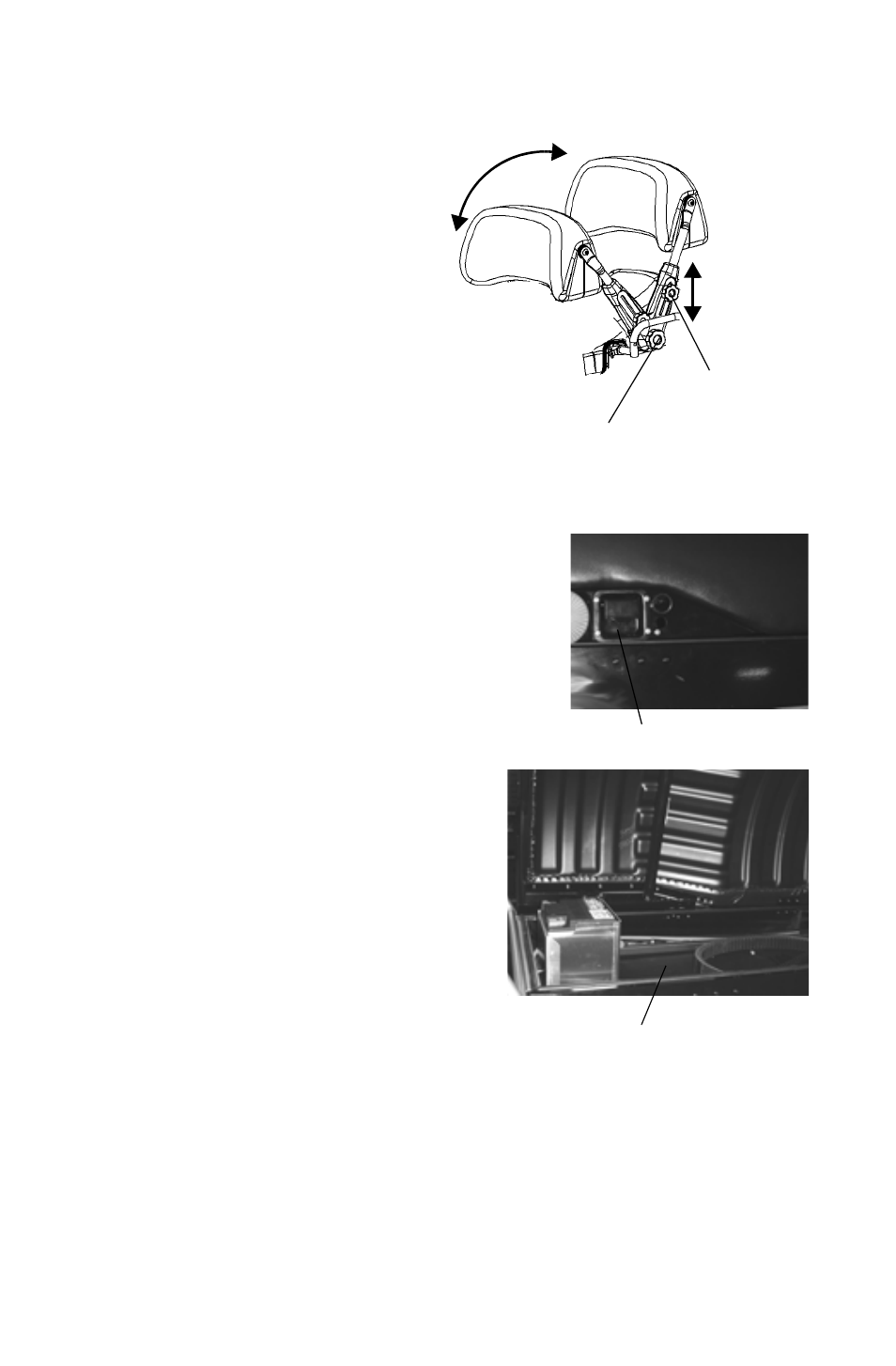 Features, Backrest, Seat latch | Under-seat storage | Polaris 2012 FS IQ WideTrak User Manual | Page 34 / 160