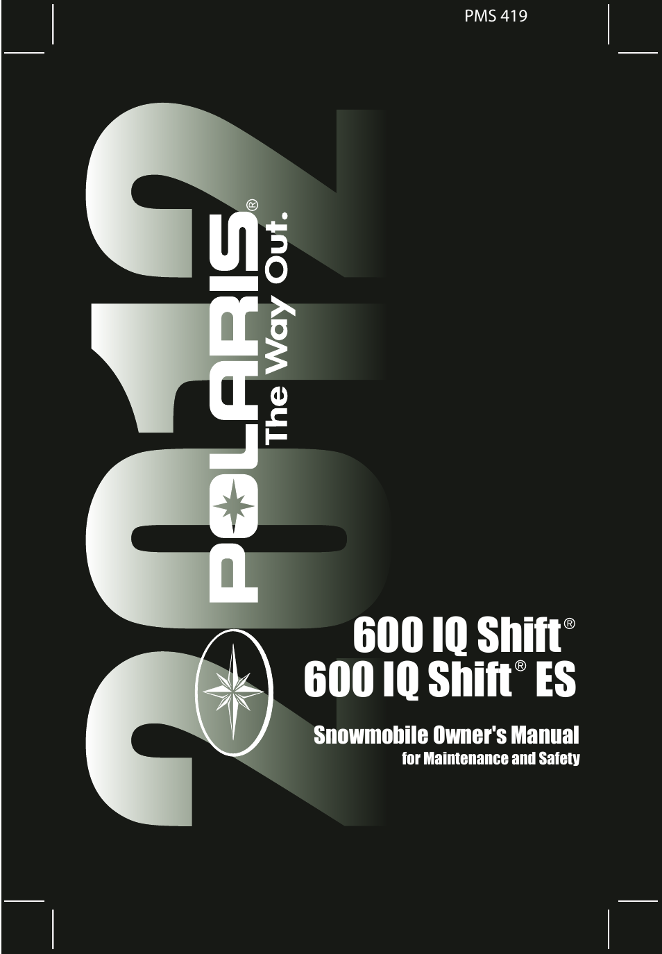 Polaris 2012 600 IQ Shift User Manual | 142 pages