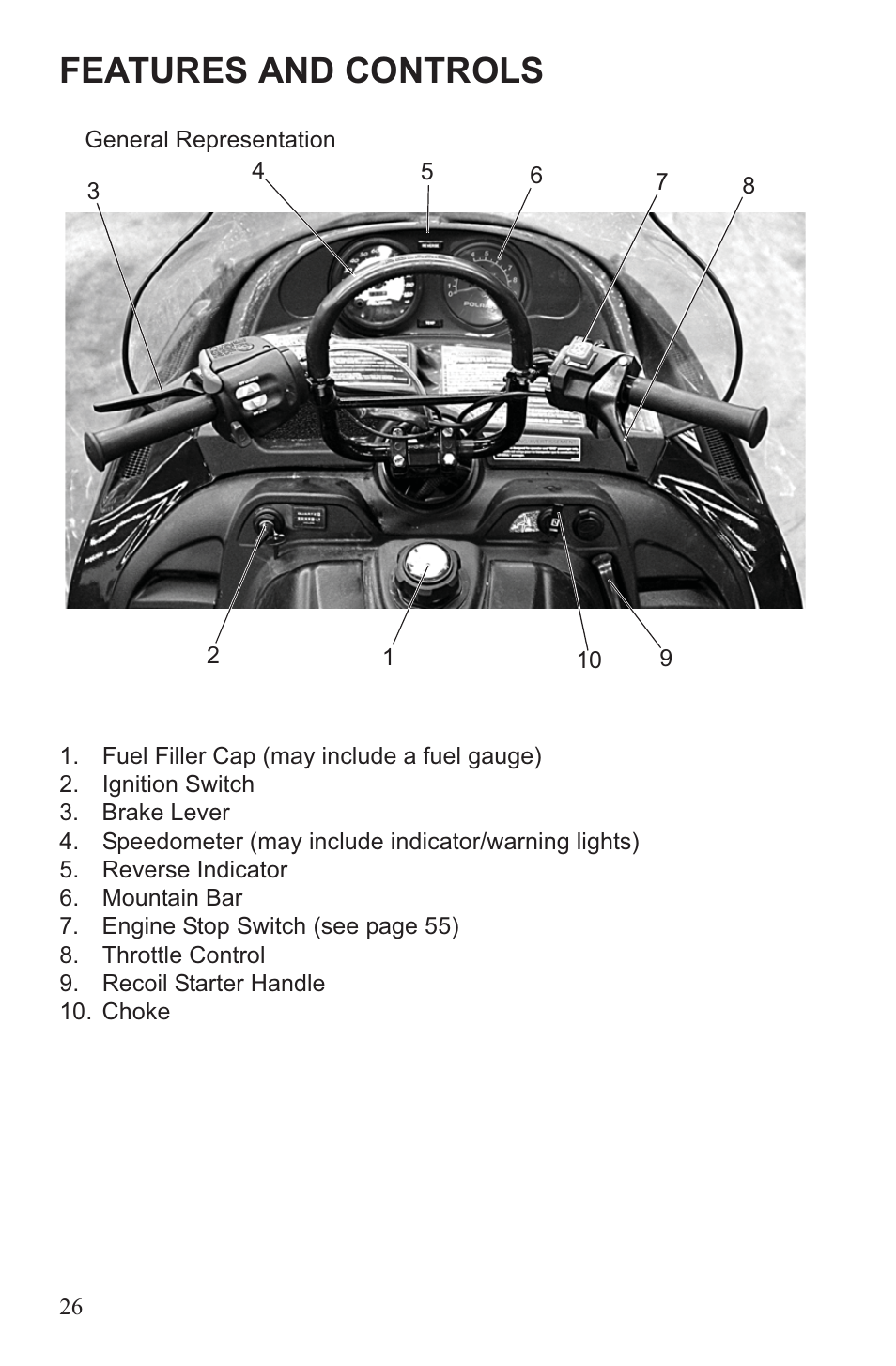 Features and controls | Polaris 2013 WideTrak LX User Manual | Page 30 / 131