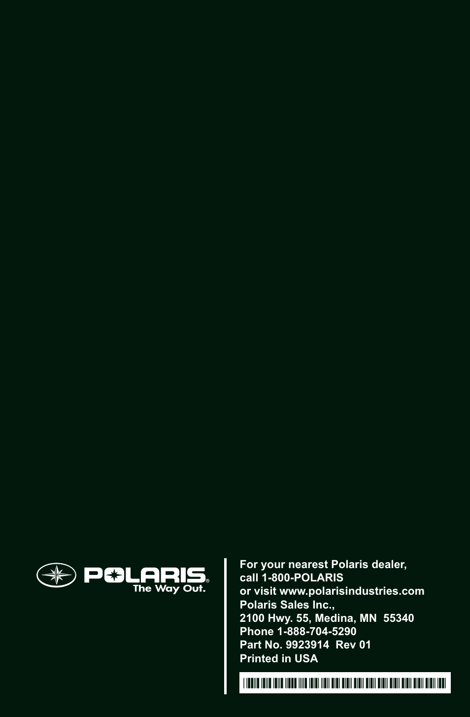 Polaris 2013 WideTrak LX User Manual | Page 4 / 131
