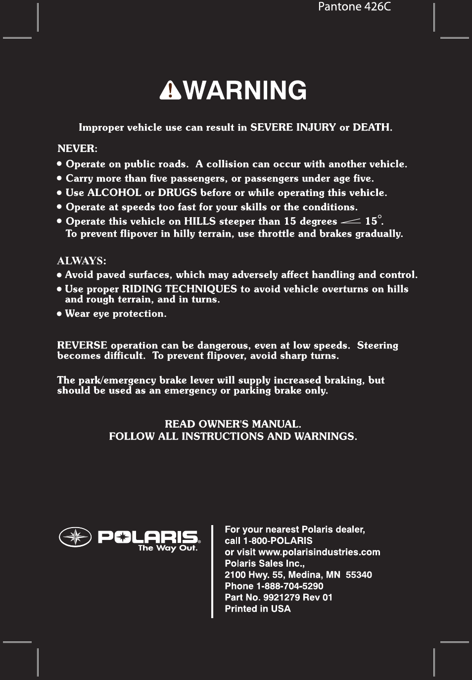 Polaris 2008 Ranger Crew User Manual | Page 2 / 132