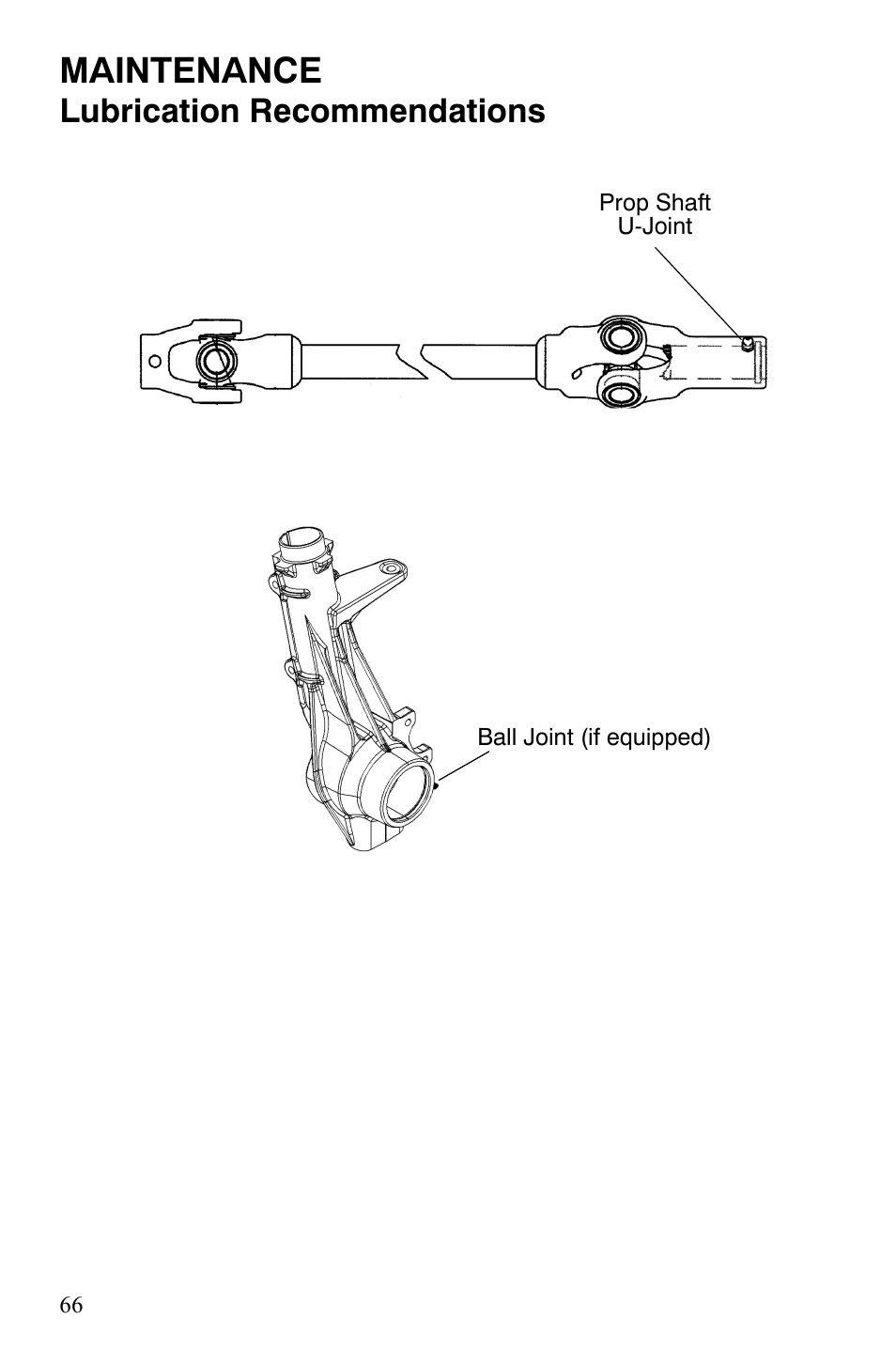 Maintenance, Lubrication recommendations | Polaris 2008 Ranger Crew User Manual | Page 69 / 132