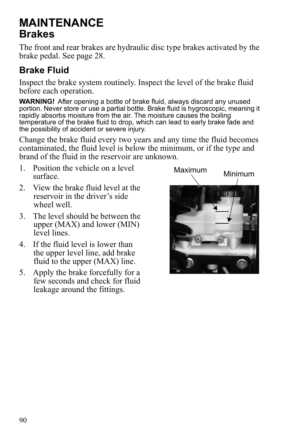 Maintenance, Brakes | Polaris 2010 Ranger XP User Manual | Page 94 / 139