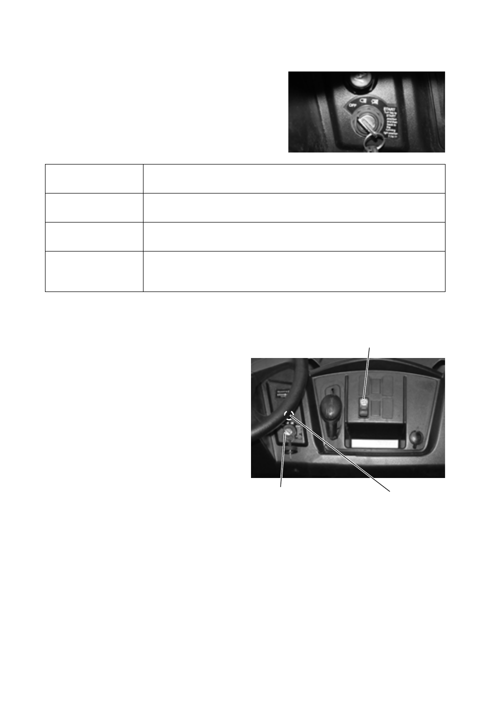 Gear selector, Features and controls, Switches | Ignition switch/light switch, Awd/differential lock switch | Polaris 2011 Ranger 400 User Manual | Page 25 / 125