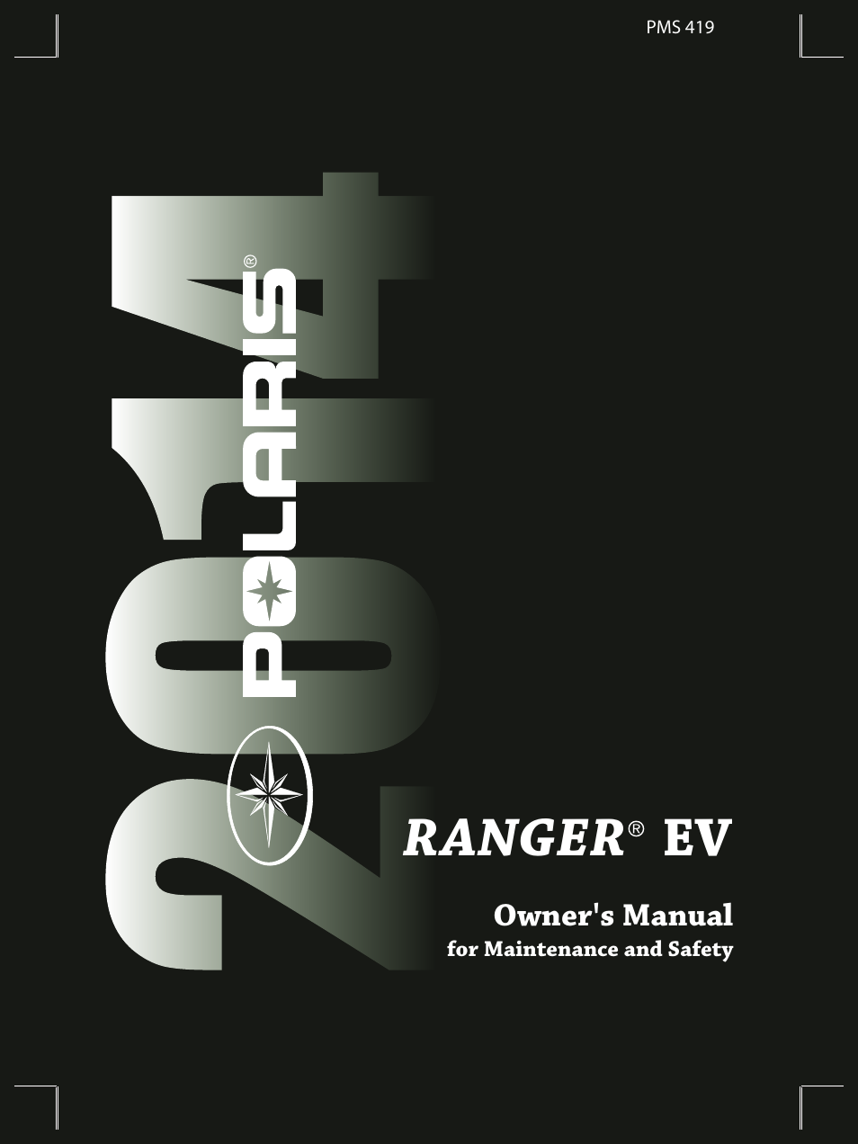 Polaris 2014 Ranger EV User Manual | 82 pages