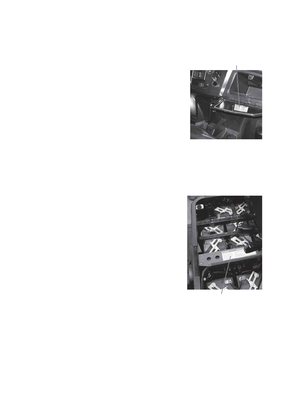 Safety, Safety labels and locations, Battery charging warning | Battery compartment warning | Polaris 2014 Ranger EV User Manual | Page 14 / 82