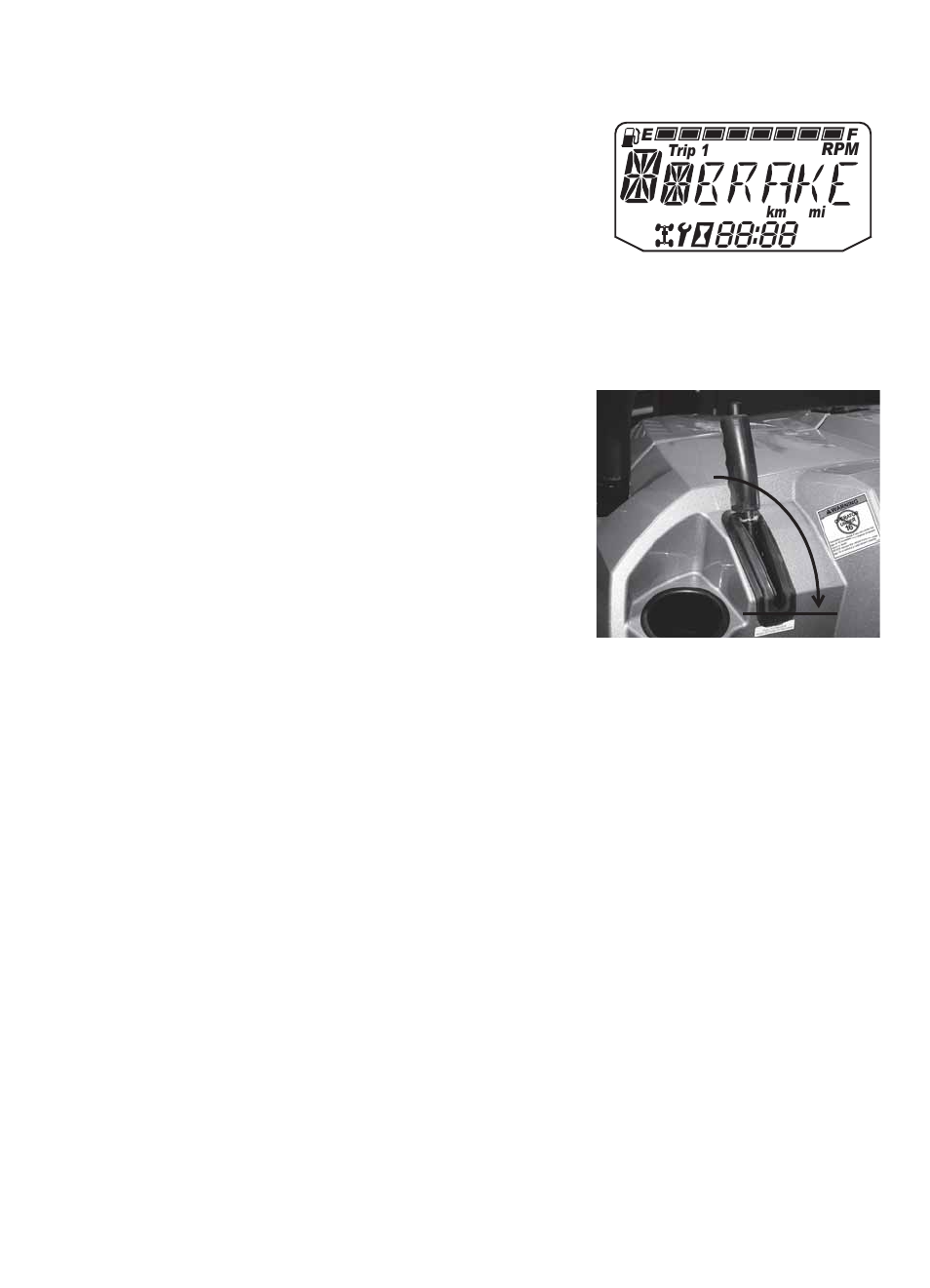 Features and controls, Park brake lever | Polaris 2014 Ranger 800 EFI User Manual | Page 27 / 116