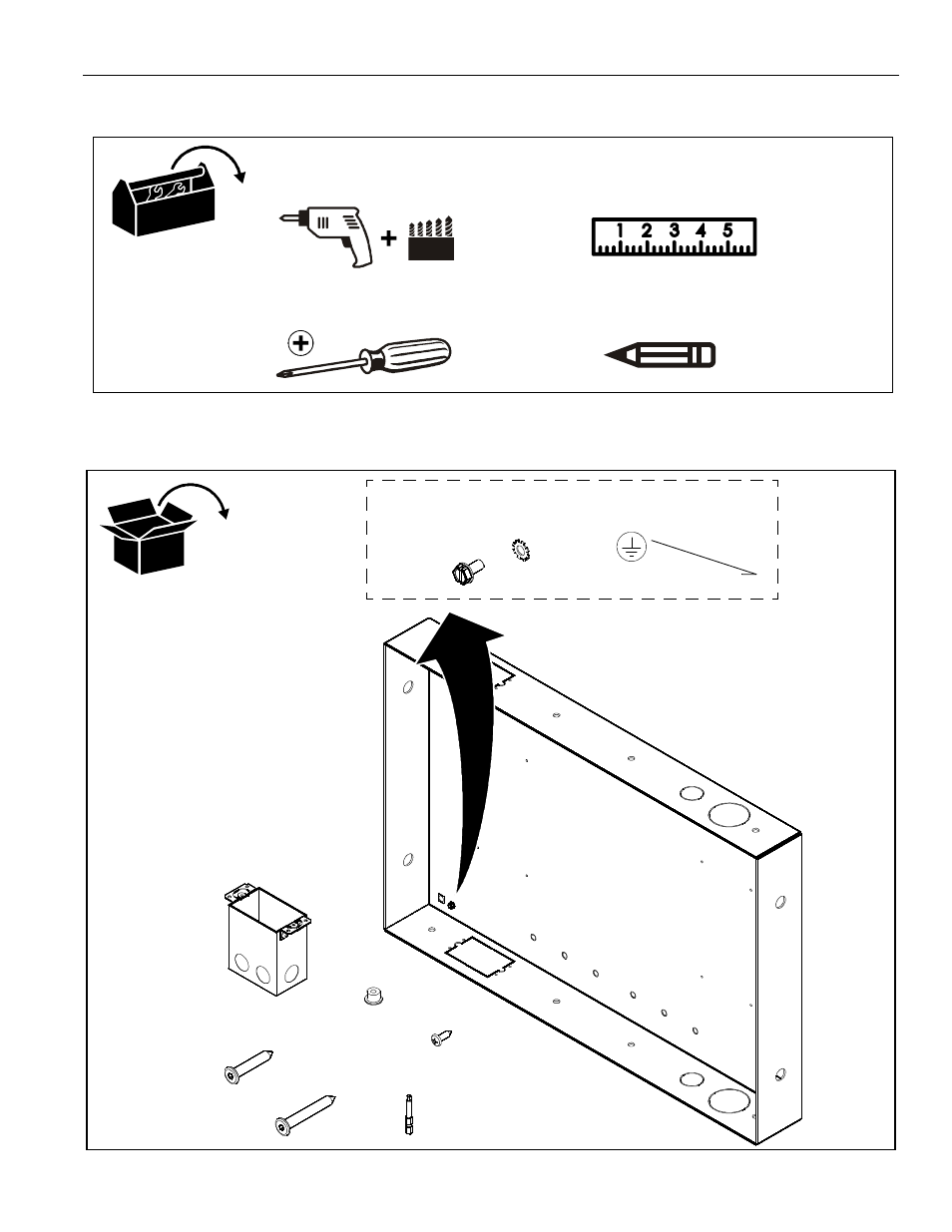 Tools required for installation parts | Chief Manufacturing PAC501 User Manual | Page 5 / 8