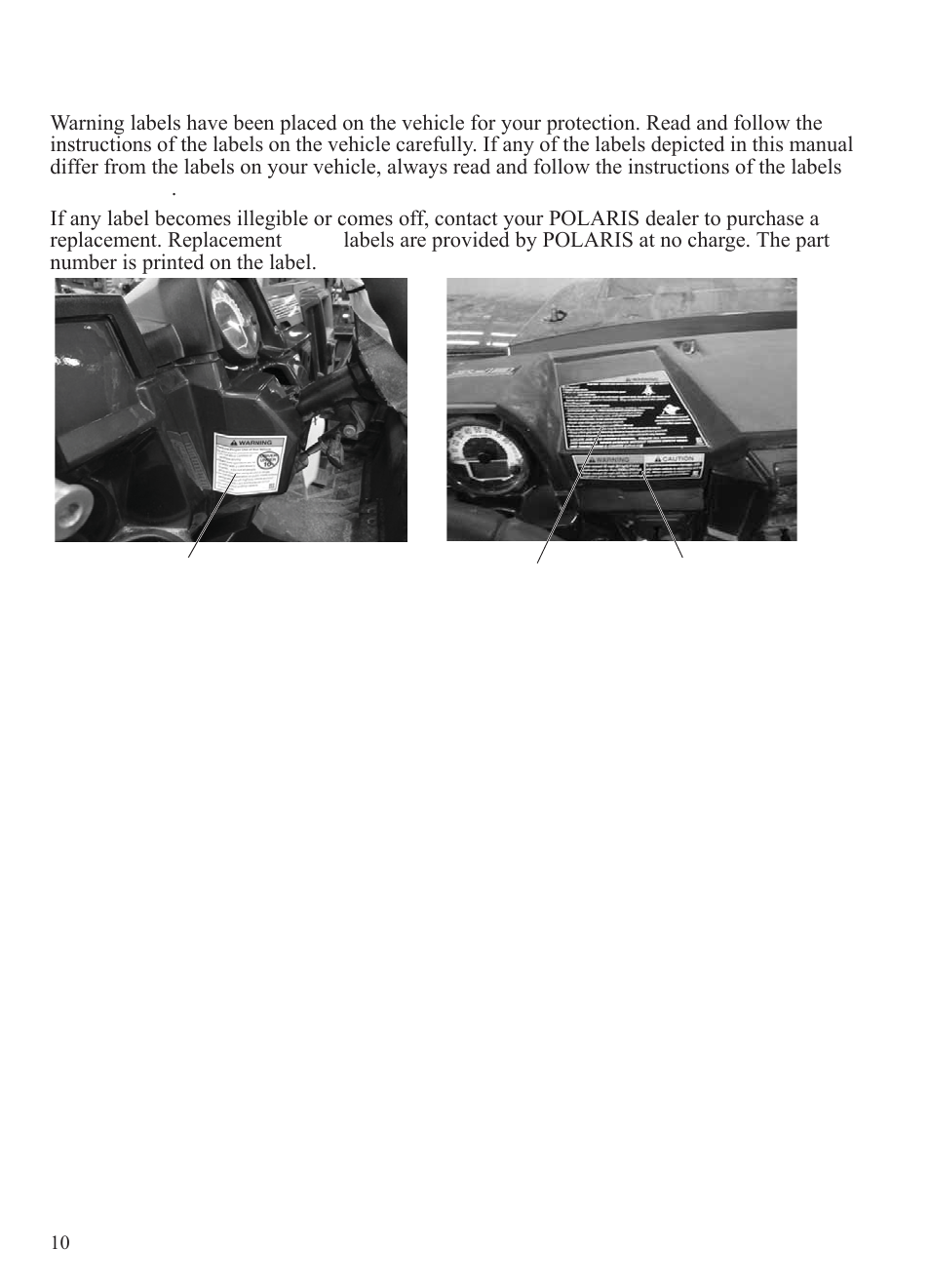 Safety, Safety labels and locations, Proper use warning (diesel) | Proper use warning (crew diesel) | Polaris 2015 Ranger Diesel / Crew Diesel User Manual | Page 12 / 121