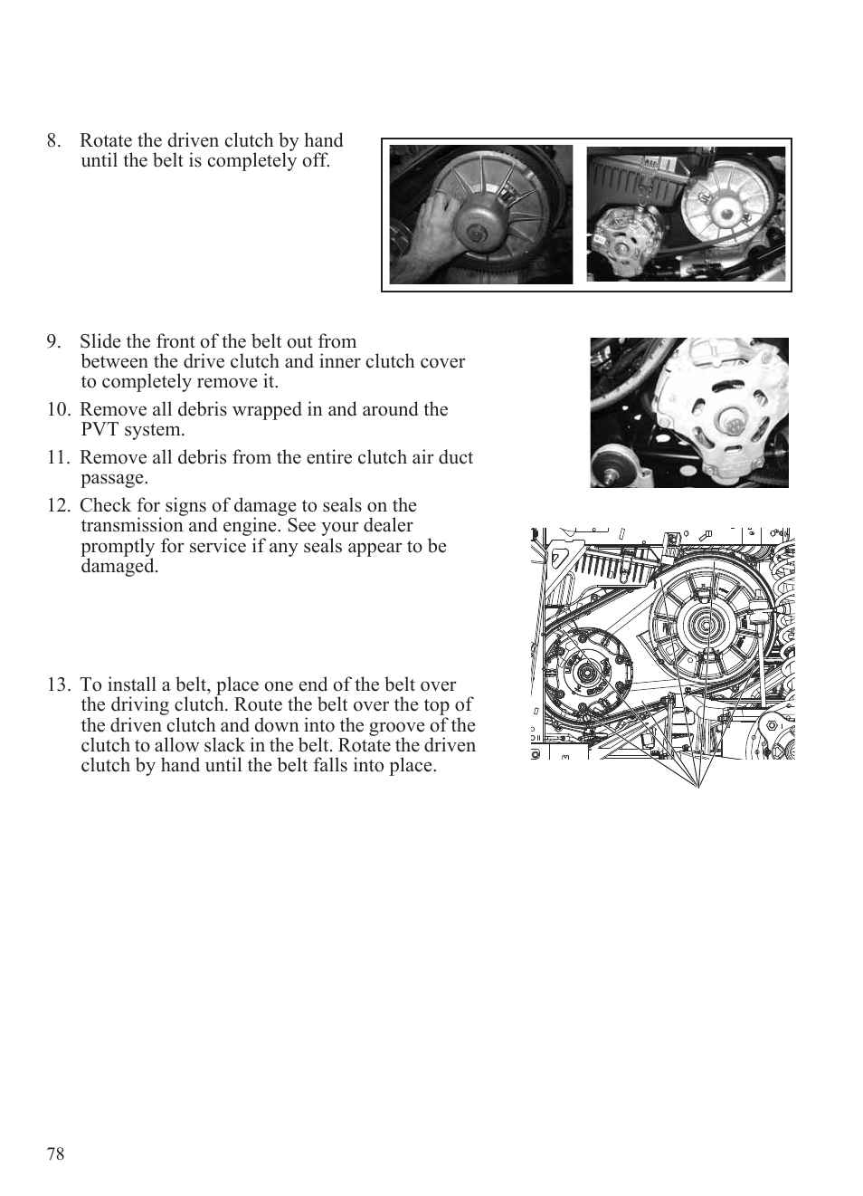 Maintenance, Polaris variable transmission (pvt) system | Polaris 2015 Ranger Diesel / Crew Diesel User Manual | Page 80 / 121