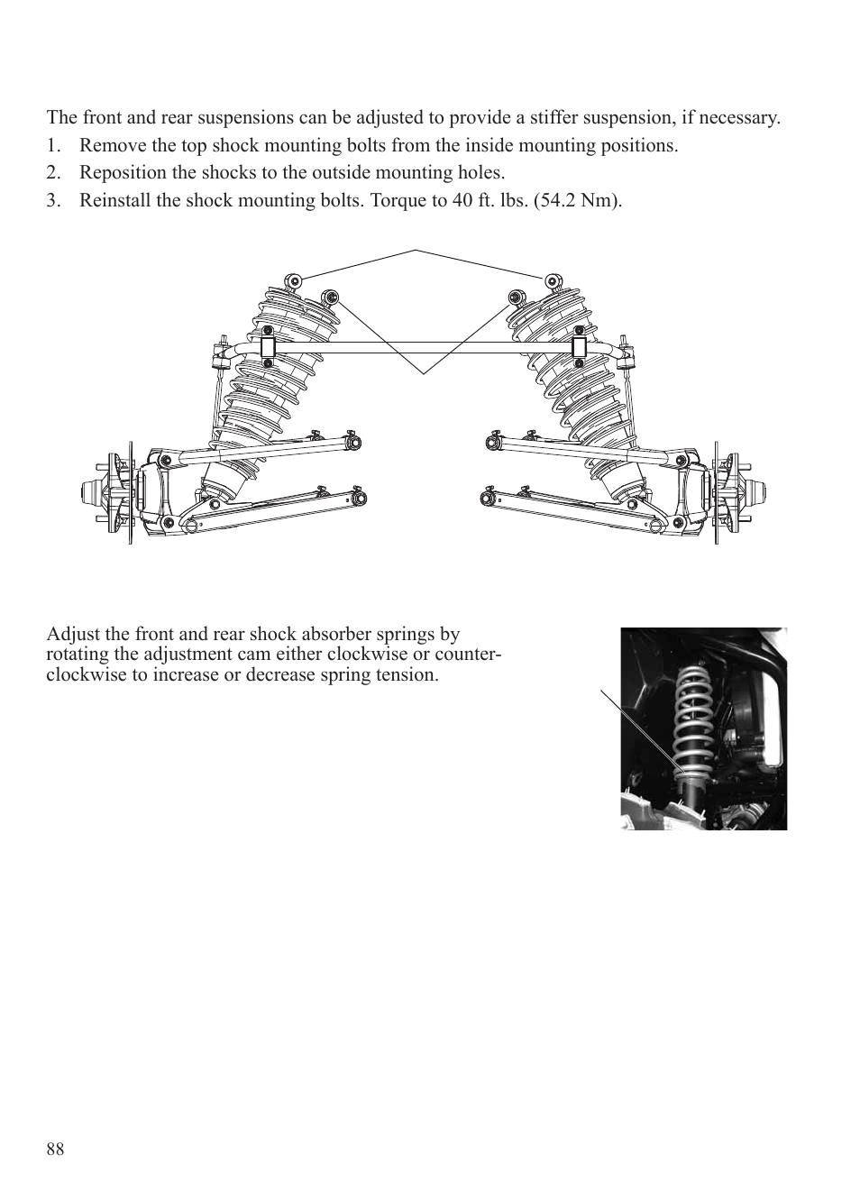 Maintenance, Suspension adjustments | Polaris 2015 Ranger Diesel / Crew Diesel User Manual | Page 90 / 121