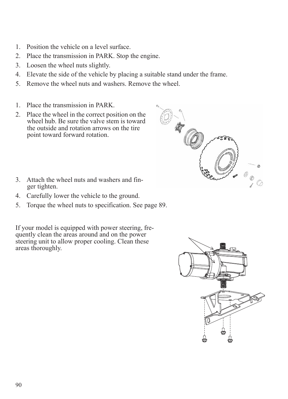 Maintenance, Tires, Power steering unit | Polaris 2015 Ranger Diesel / Crew Diesel User Manual | Page 92 / 121