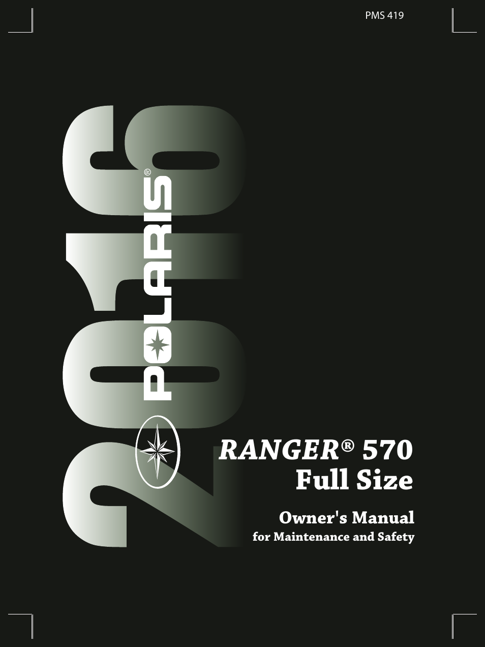 Polaris 2016 Ranger 570 Full-Size User Manual | 100 pages