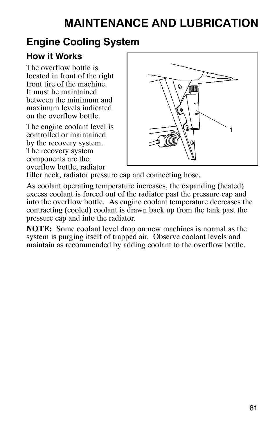 Maintenance and lubrication, Engine cooling system | Polaris Series 10 Ranger 425 2x4 User Manual | Page 83 / 121