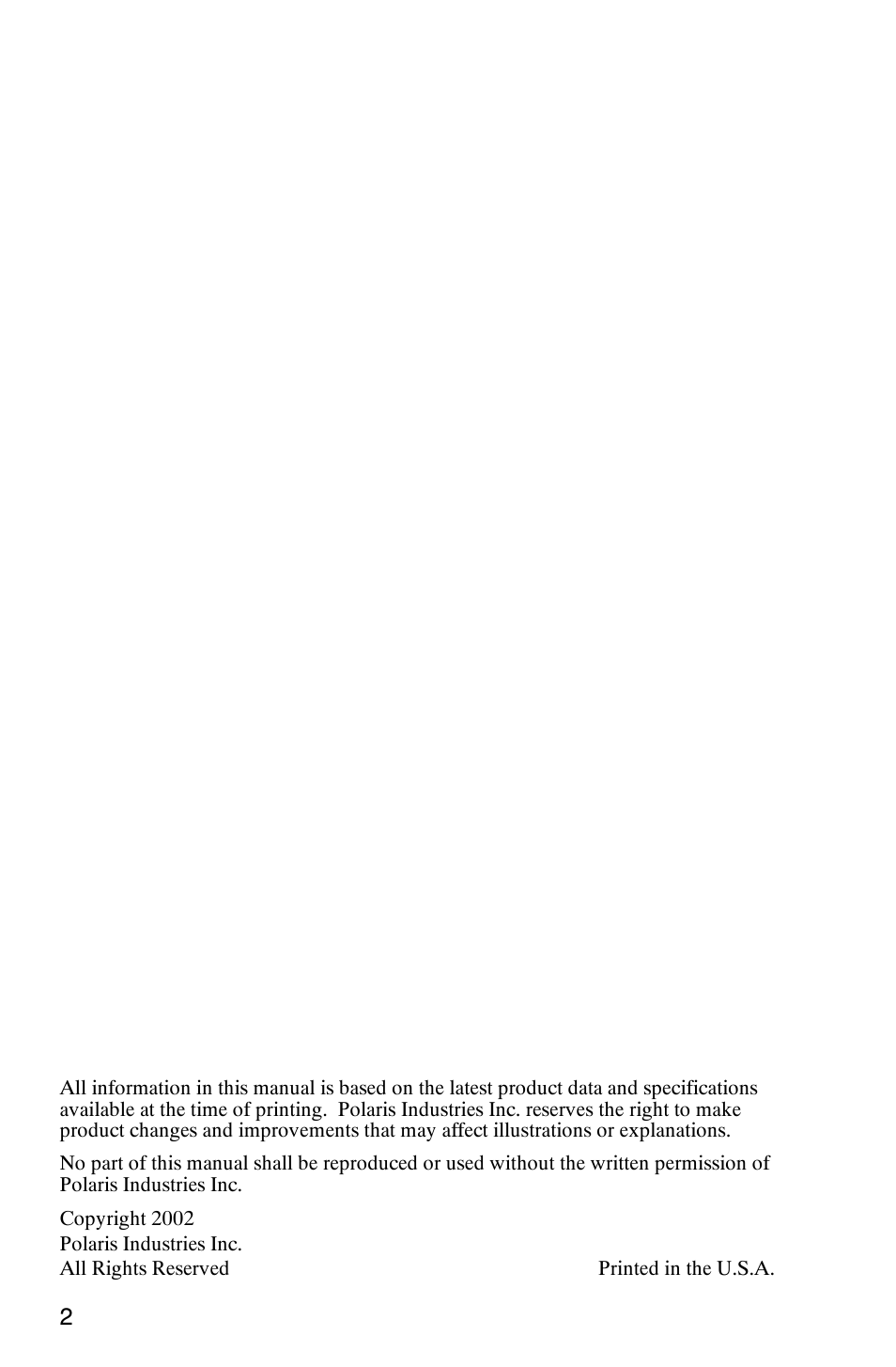 Polaris Series 11 Ranger User Manual | Page 4 / 106