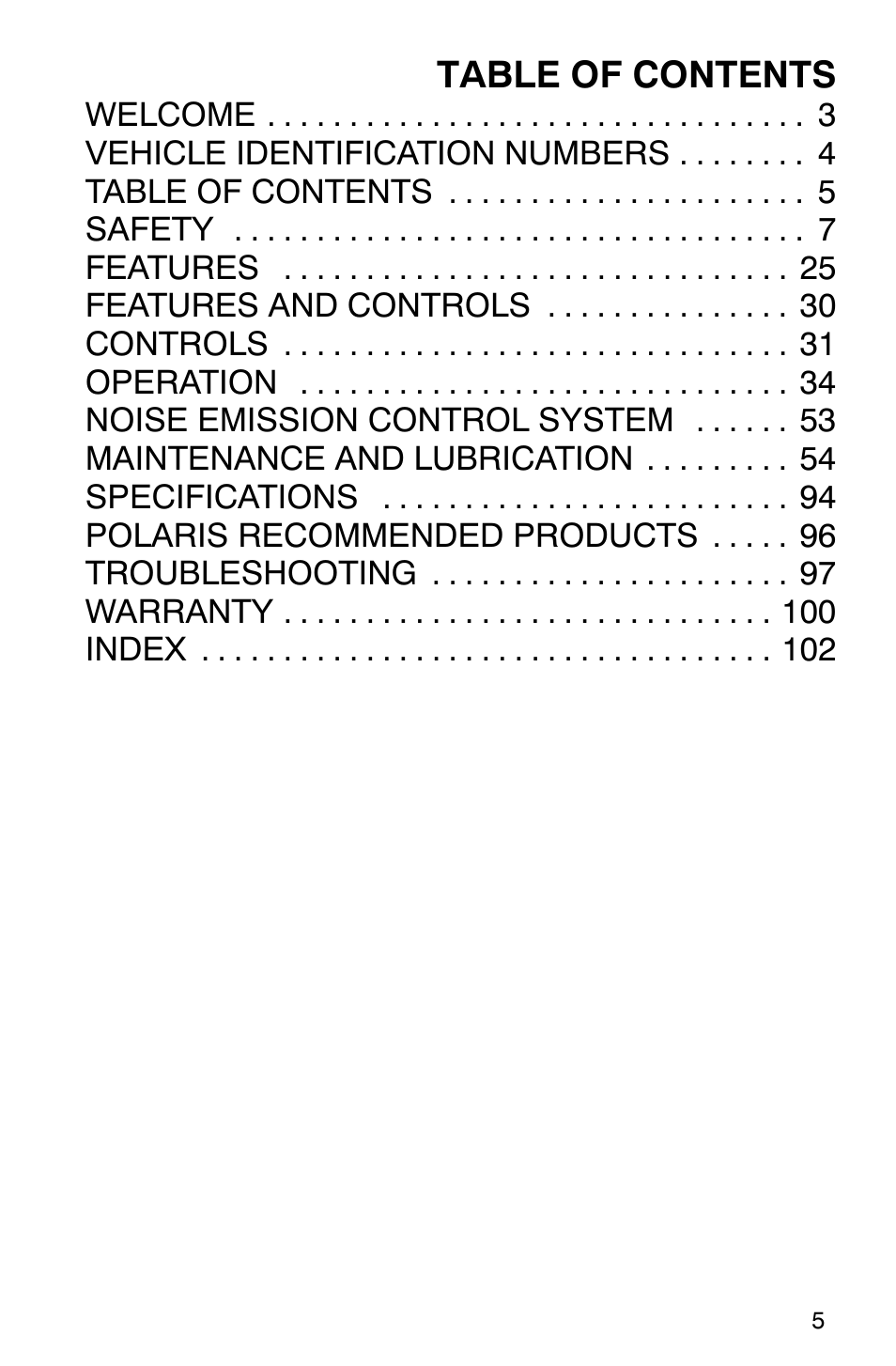 Polaris Series 11 Ranger User Manual | Page 7 / 106