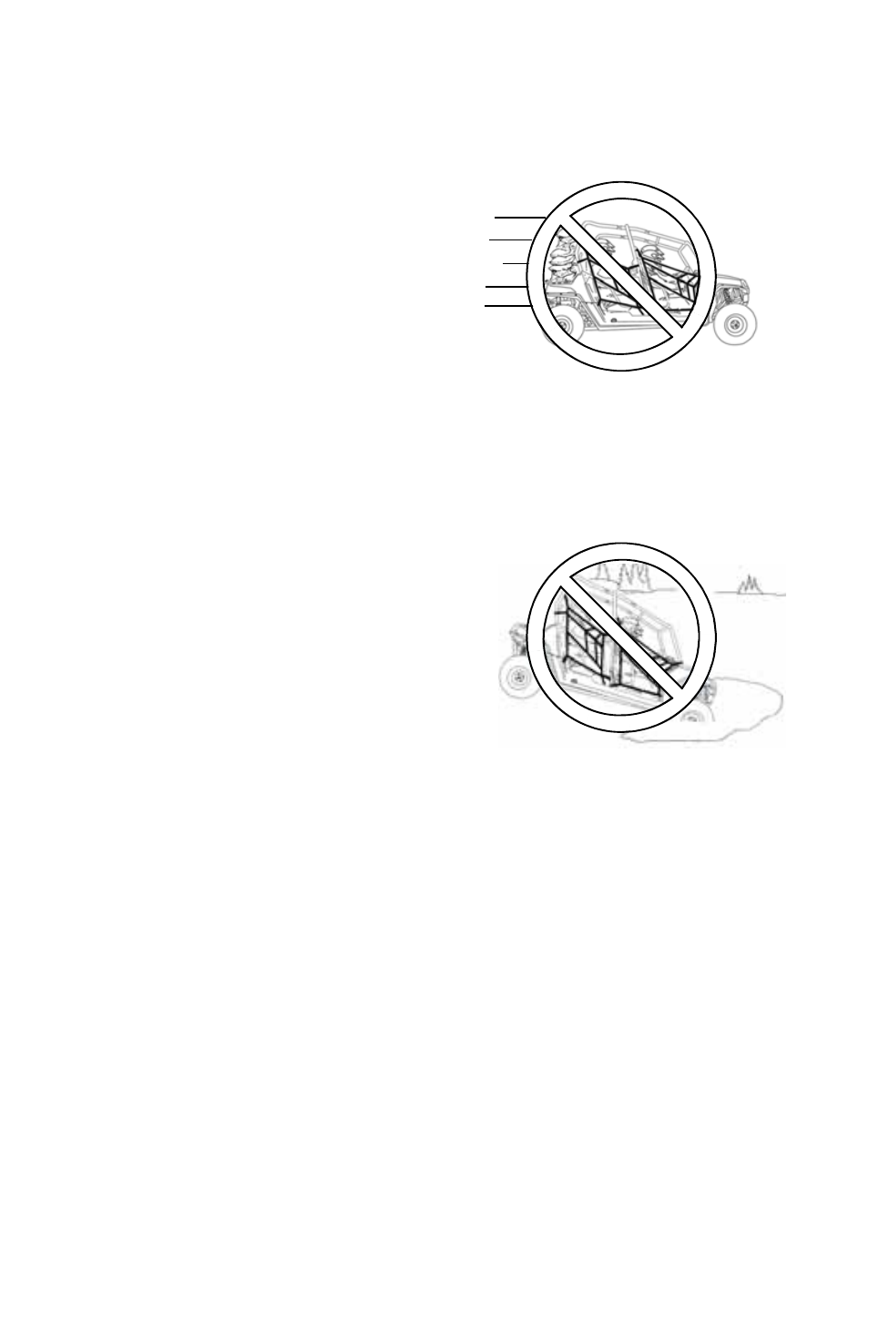 Safety, Safety warnings, Improper cargo loading | Operating on frozen bodies of water, Operating a damaged vehicle | Polaris 2011 RZR User Manual | Page 22 / 148