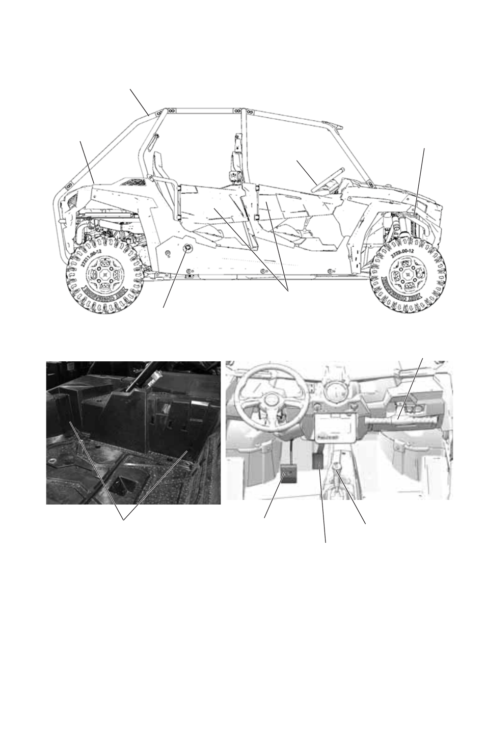 Features and controls, Component locations | Polaris 2016 RZR 900 User Manual | Page 27 / 160