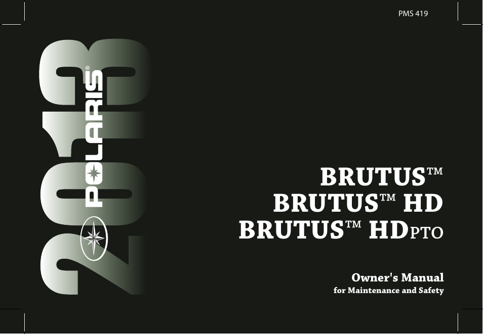 Polaris 2013 BRUTUS Owner's Manual User Manual | 142 pages