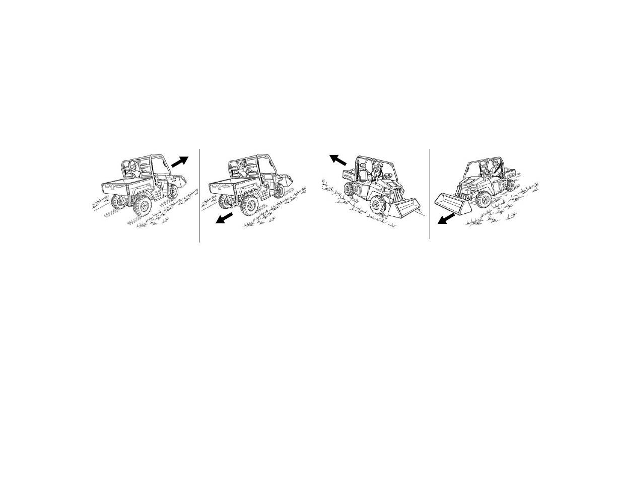 Operation, Operating with a full bucket and empty cargo box | Polaris 2013 BRUTUS Owner's Manual User Manual | Page 64 / 142