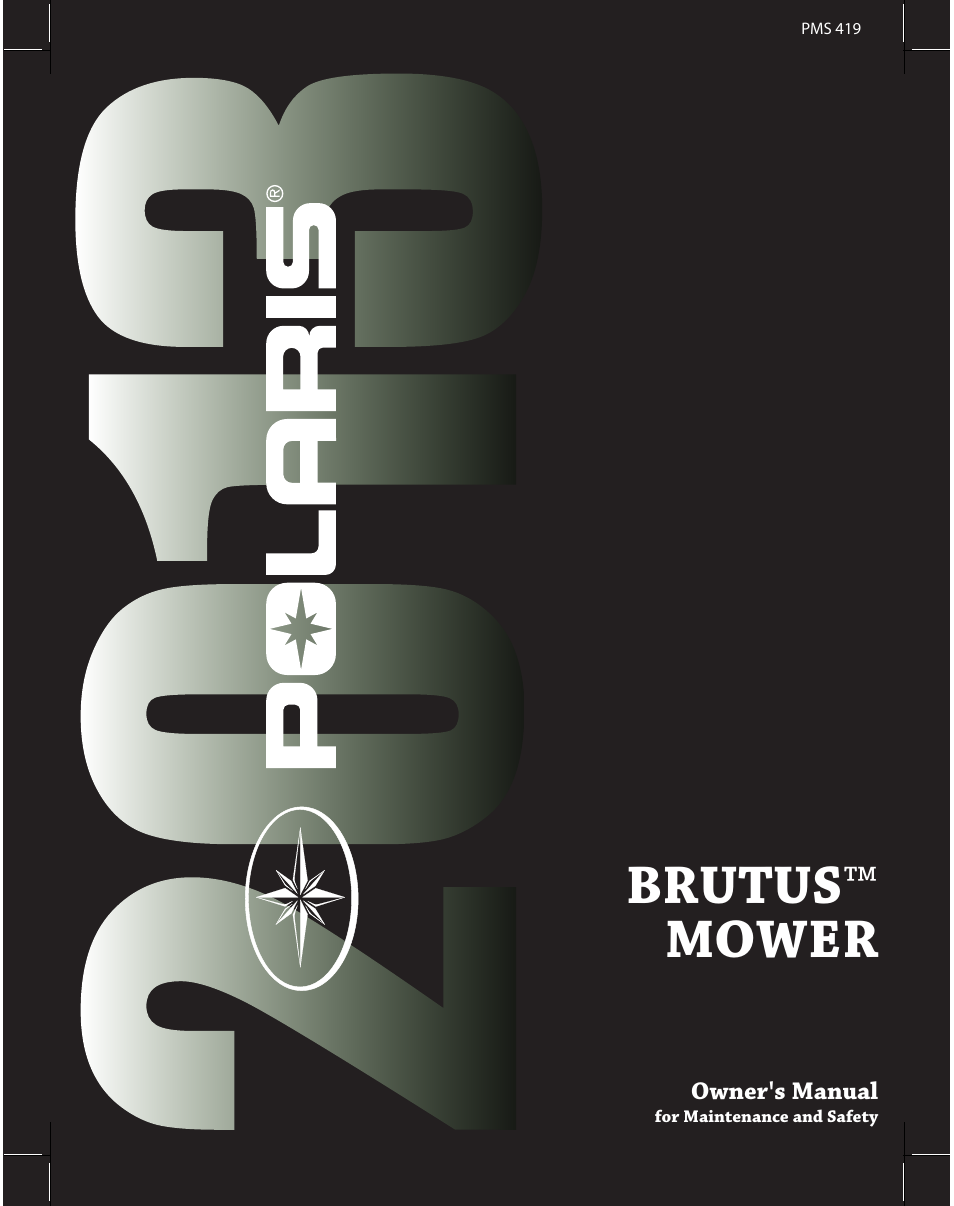 Polaris 2013 BRUTUS Accessory Mower User Manual | 47 pages