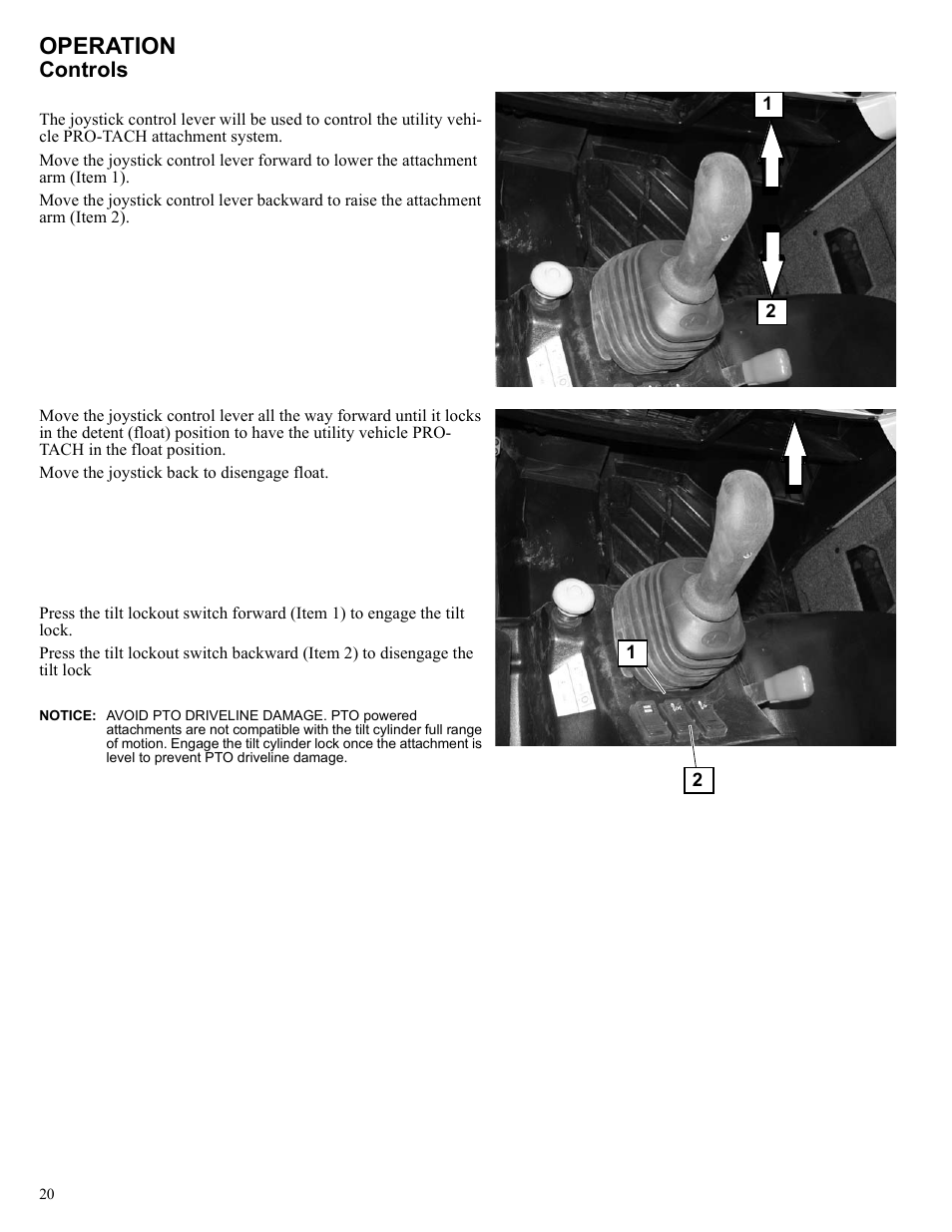 Operation, Controls | Polaris 2013 BRUTUS Accessory Mower User Manual | Page 21 / 47