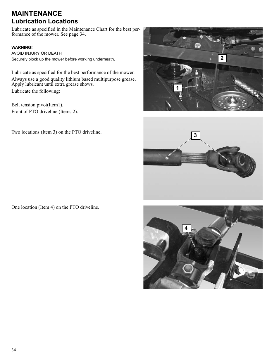 Maintenance | Polaris 2013 BRUTUS Accessory Mower User Manual | Page 35 / 47