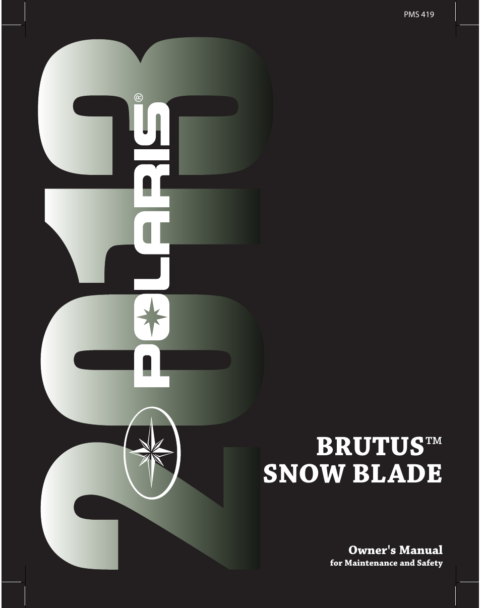 Polaris 2013 BRUTUS Accessory Snow Blade User Manual | 53 pages