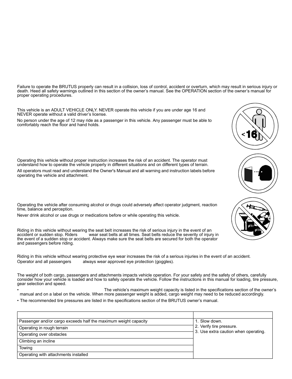 Safety, Operator safety | Polaris 2013 BRUTUS Accessory Snow Blade User Manual | Page 10 / 53