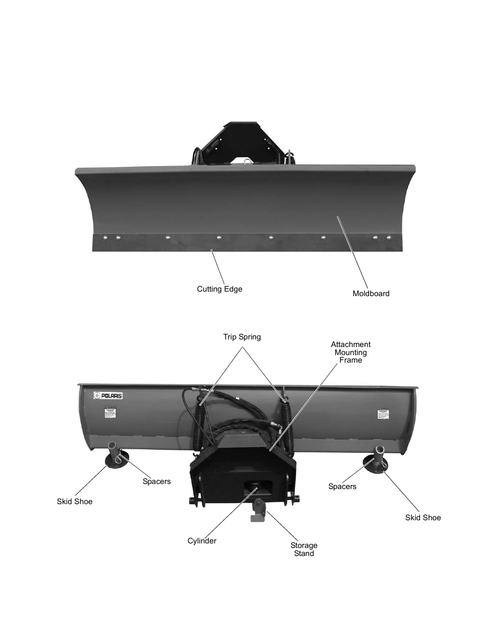 Features, And accessories component locations | Polaris 2013 BRUTUS Accessory Snow Blade User Manual | Page 12 / 53
