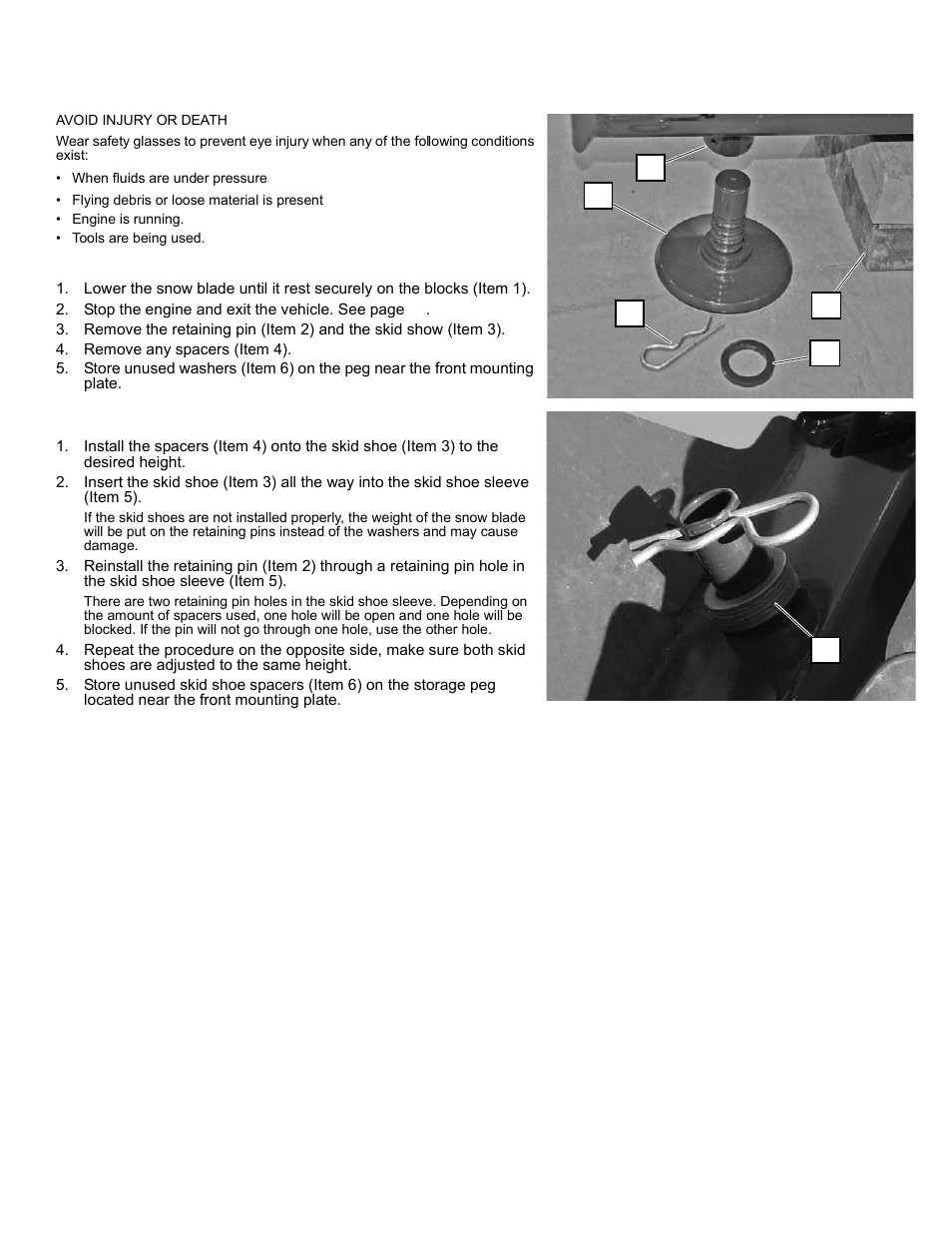 Maintenance, Skid shoe removal and installation | Polaris 2013 BRUTUS Accessory Snow Blade User Manual | Page 32 / 53